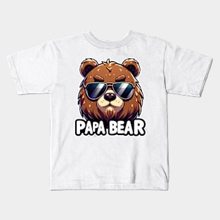 Smooth Papa Bear Shades Kids T-Shirt